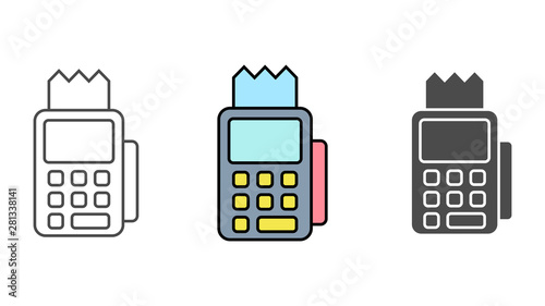 Pos terminal vector icon sign symbol