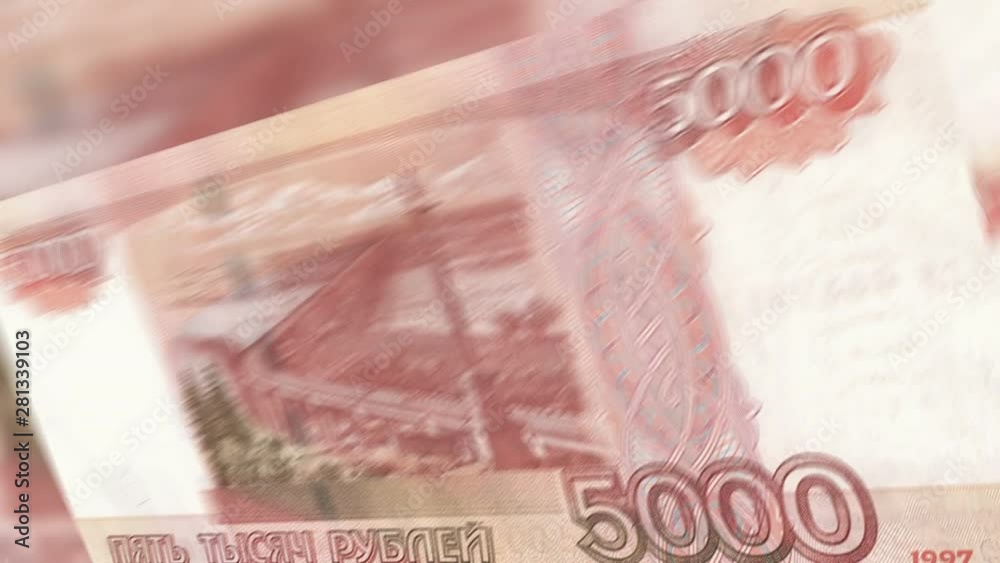 4K Looping Banknote Counting 5000 Rubles 1