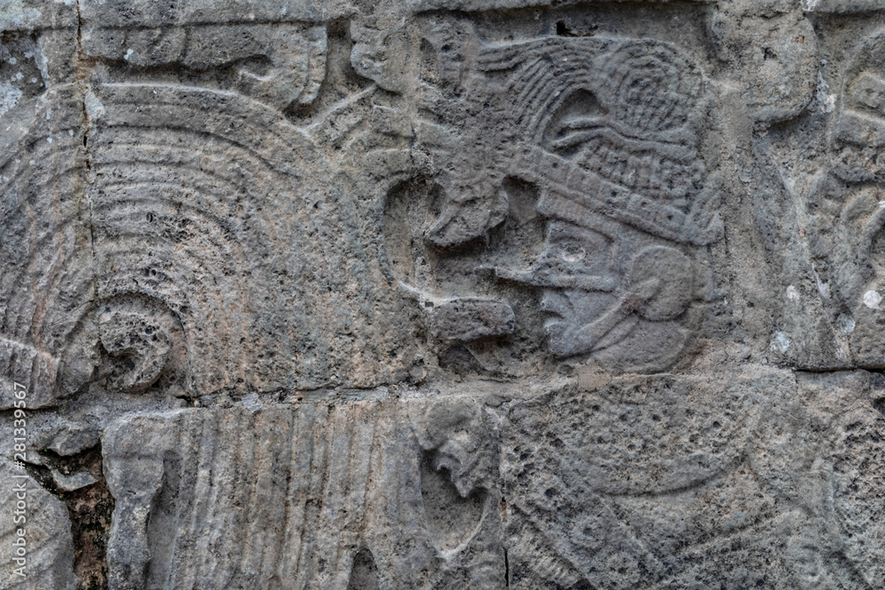 Chichén-Itzá, Yucatan / Mexico - July, 24, 2019: Chichen Itza Archaeological site