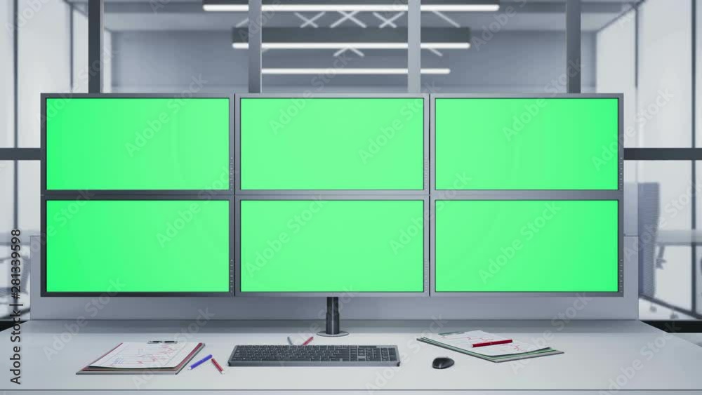 Camera slides near Multiple Monitors with chroma key. 60 fps animation. Camera slides near Multiple Monitors with chroma key. 60 fps animation.