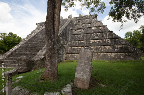 Chichén-Itzá, Yucatan / Mexico - July, 24, 2019: Chichen Itza Archaeological site photo