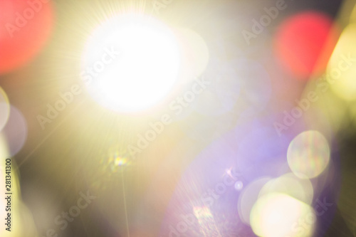 Lens flare with bukeh photo