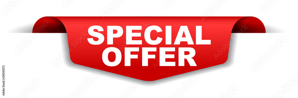 red vector banner special offer red vector banner special offer