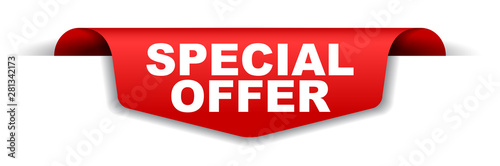 red vector banner special offer