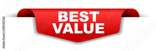 red vector banner best value