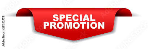 red vector banner special promotion