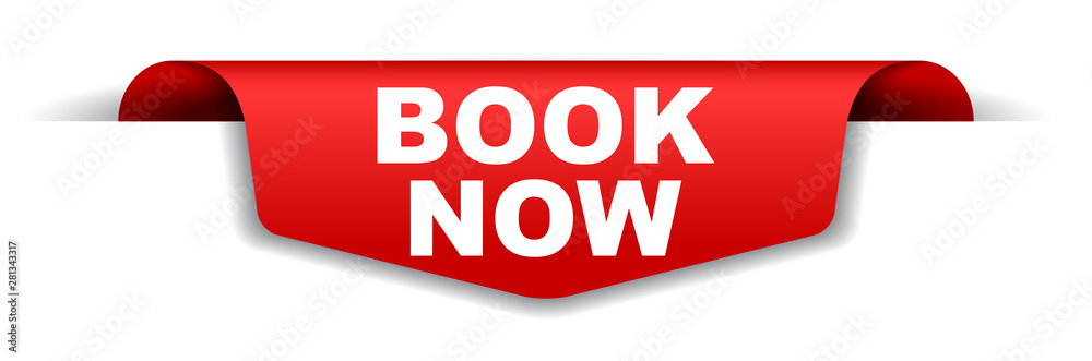 red vector banner book now red vector banner book now