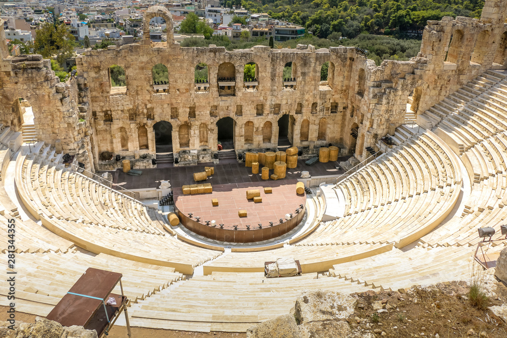 Anfiteatro grego na Acrópole - Atenas