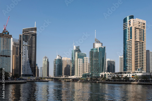 Dubai, UNITED ARAB EMIRATES, May 2019 - Beautiful view on Dubai marina. UAE
