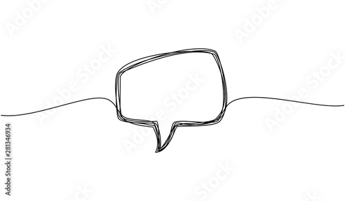 Continuous line drawing of speech bubbles. price tags, stickers, posters, badges, greeting bubble shaped banners in black and white single line Isolated on white background
