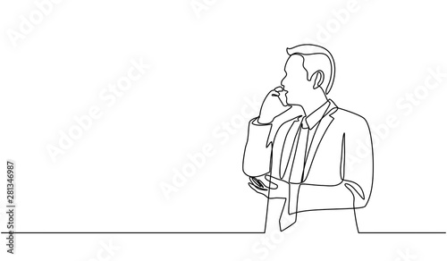 business men wearing suits are using telephones. Concept of young business people working mobile devices. Isolated on white background