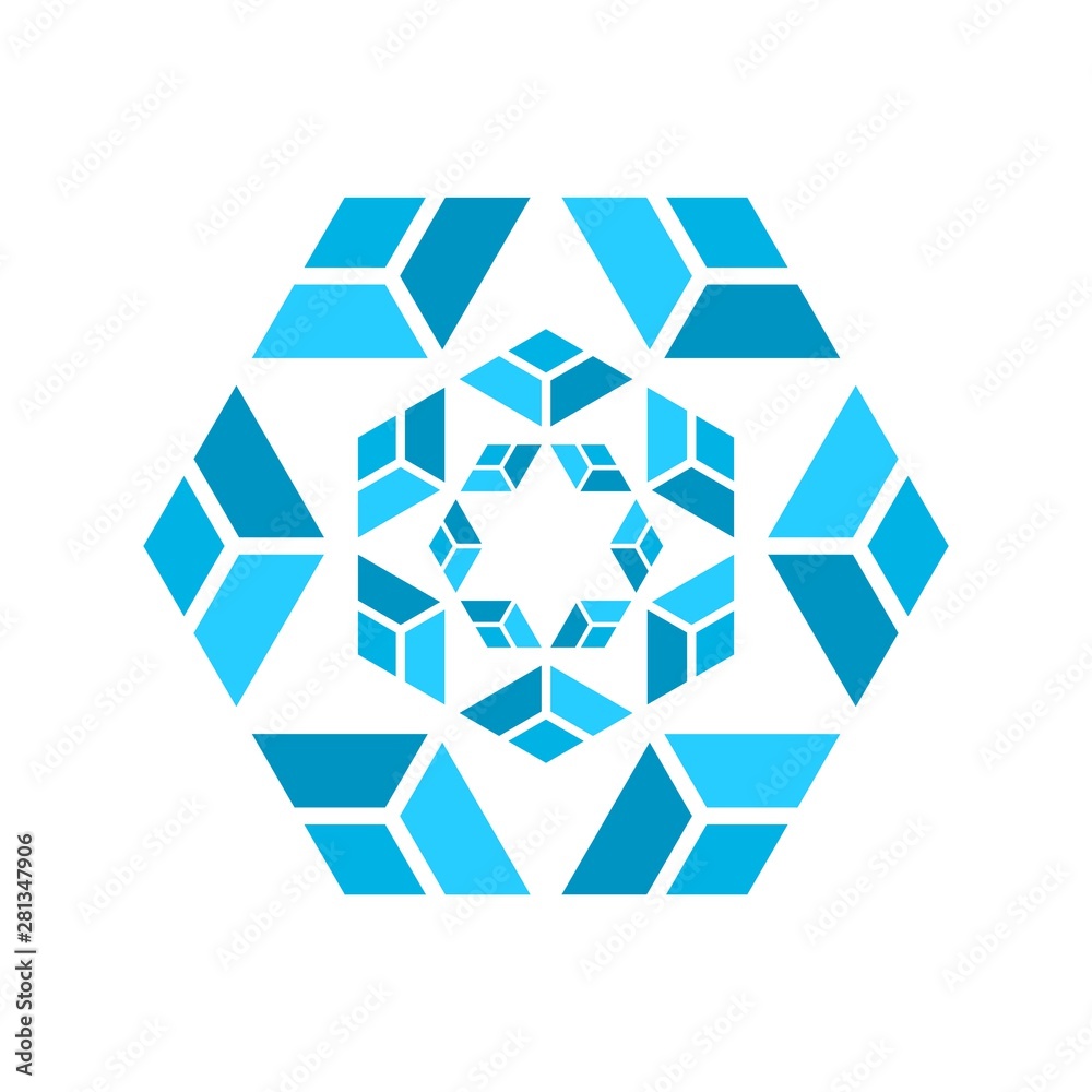 vector illustration of a fractal shape vector illustration of a fractal shape