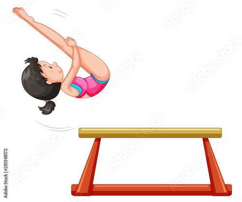 Sporting activity people on white background