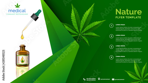 Cannabis or marijauna drop oil medical desing. vector illustration.