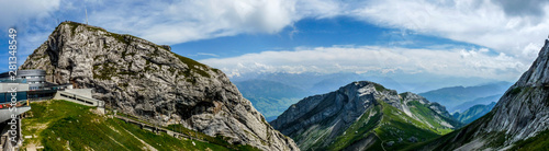 Switzerland Panorama, , Pilatus, PANORAMIC VIEW OF MOUNTAINS AGAINST SKY