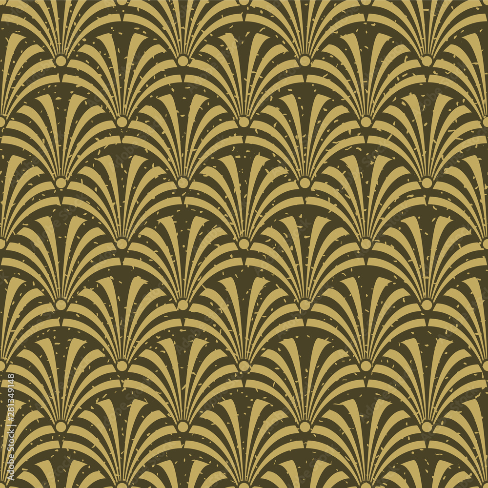Seamless kraft paper brown and black grunge luxury art deco peacock textile pattern vector Seamless kraft paper brown and black grunge luxury art deco peacock textile pattern vector