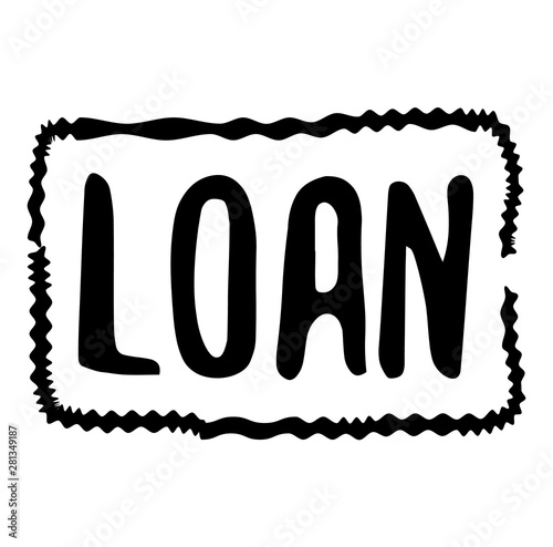 LOAN stamp on white background
