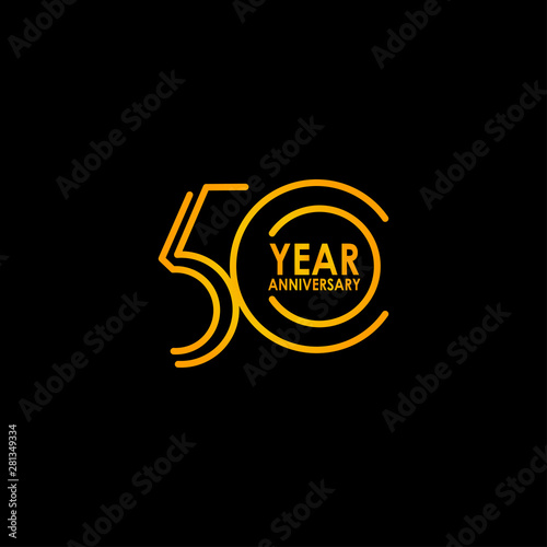 50 Year Anniversary Celebration Vector Template Design Illustration