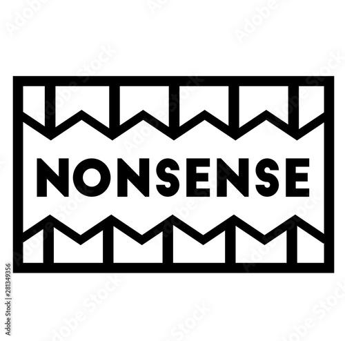 NONSENSE stamp on white background
