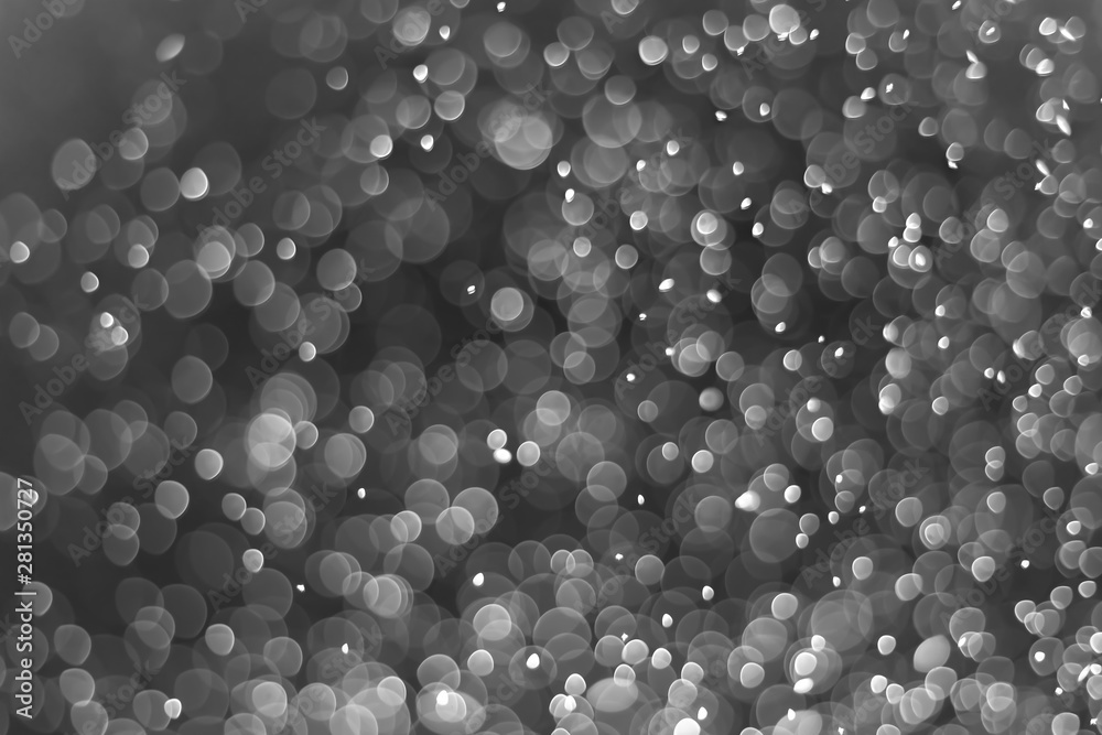 Black Bokeh, Abstract black bokeh circles background, bokeh abstract Christmas and new year theme background,