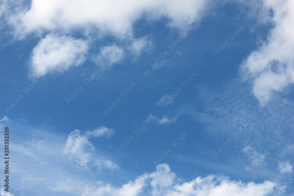 Fototapeta premium blue sky nature background and white clouds soft focus