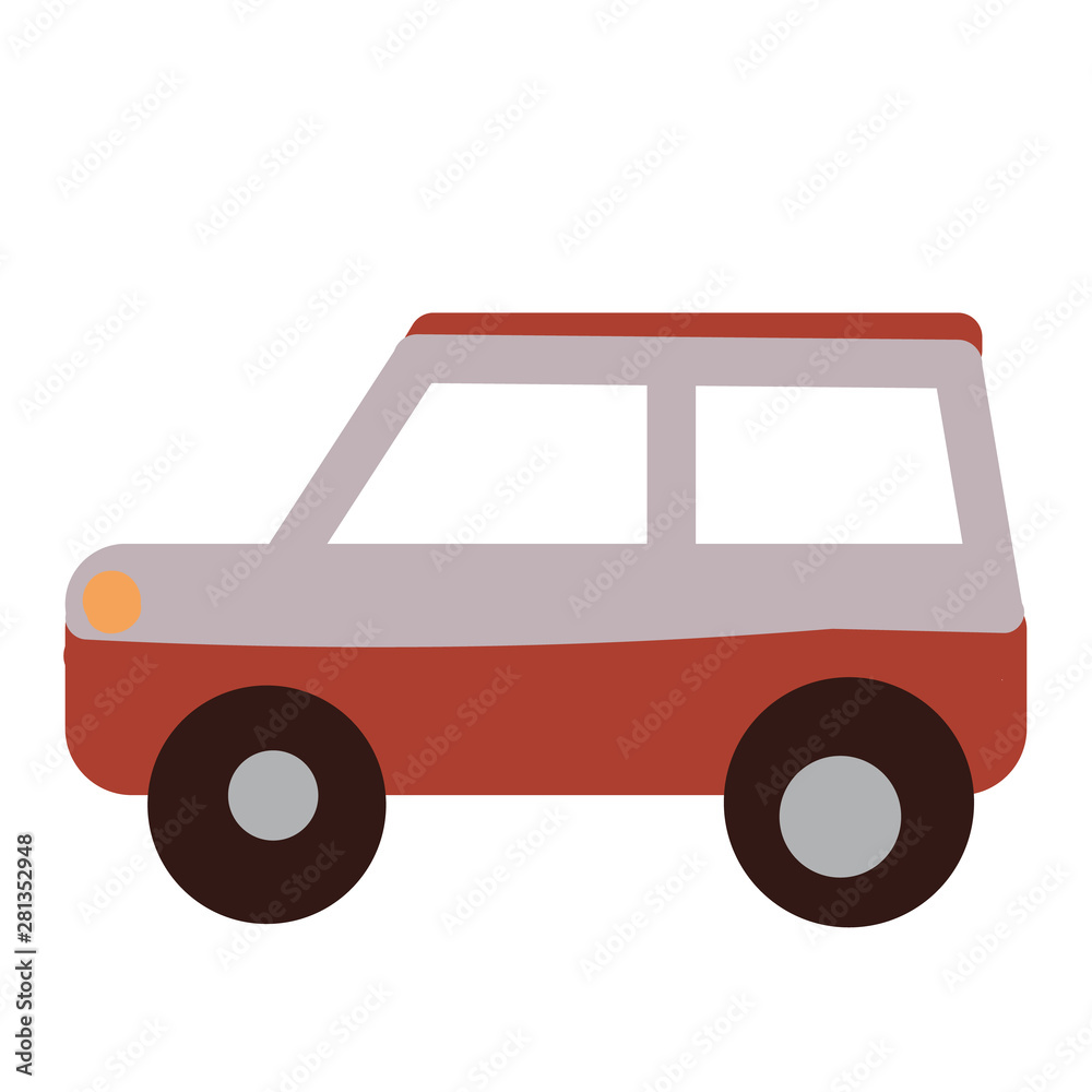 Red car simple illustration on white background Red car simple illustration on white background