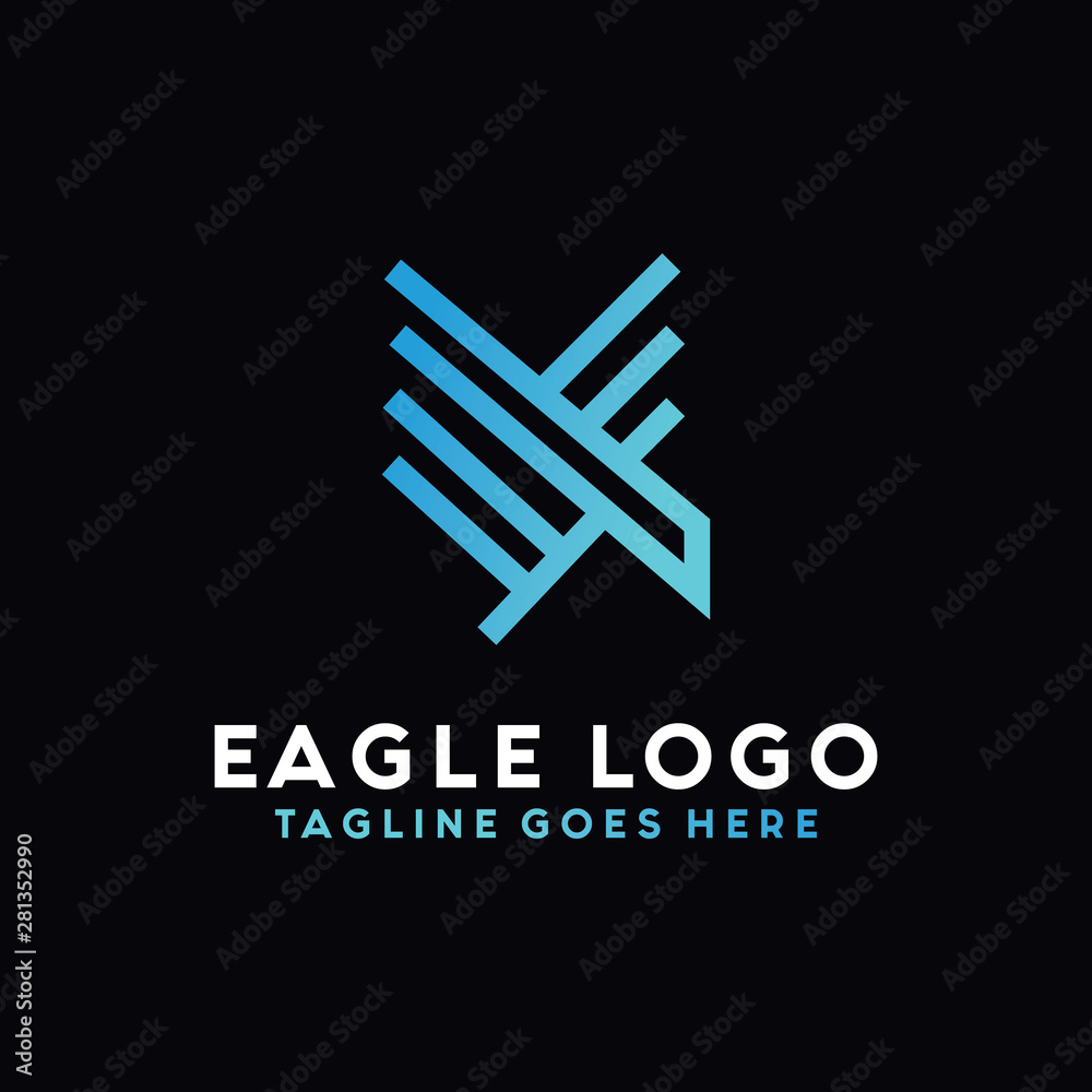 Eagle Logo Vector With Modern Shape And Blue Gradient Color. Hawk Bird Geometric Symbol. Falcon Logo Design Inspiration. Eagle Logo Vector With Modern Shape And Blue Gradient Color. Hawk Bird Geometric Symbol. Falcon Logo Design Inspiration.