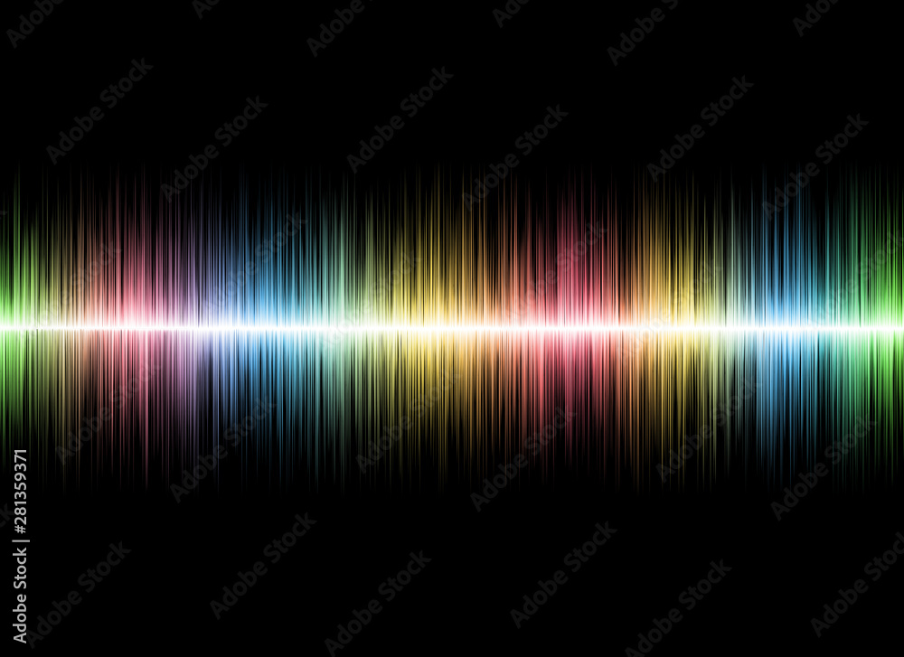 Abstract soundwave with Black Background illustration