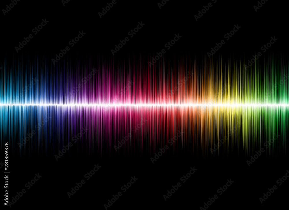 Abstract soundwave with Black Background illustration