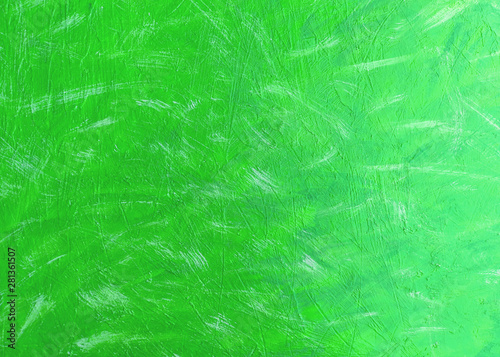 Abstract paint texture on canvas, background in light green color.