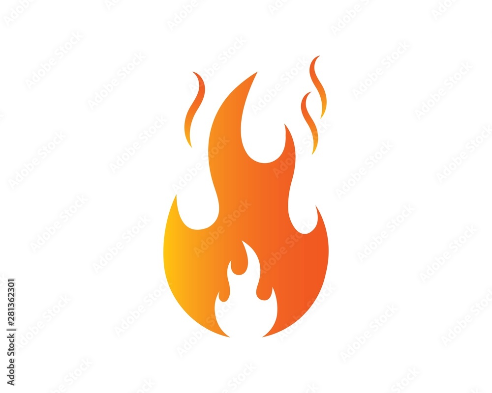 Fire flame Logo icon vector illustration design