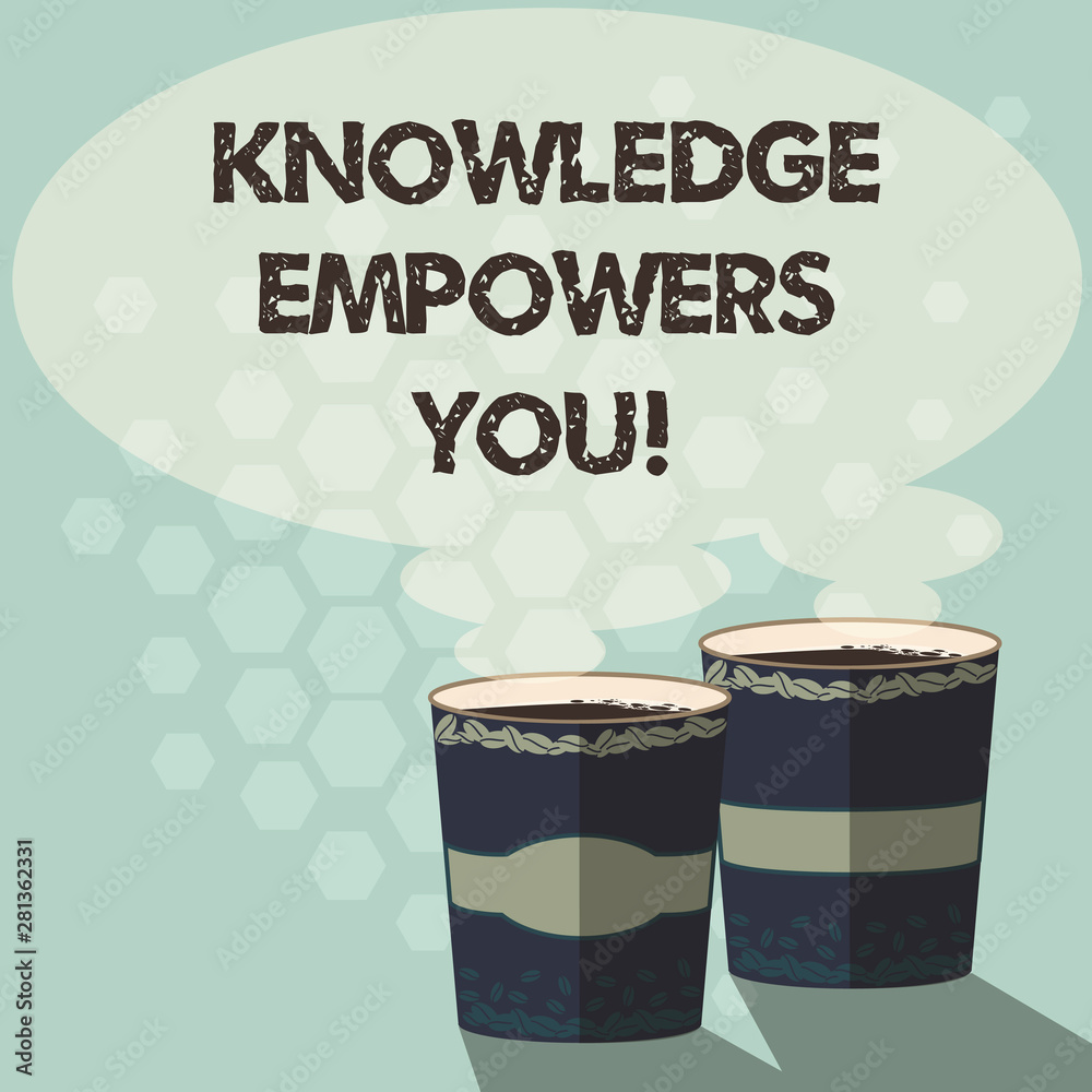 Word writing text Knowledge Empowers You. Business concept for To equip  someone with skills and knowledge