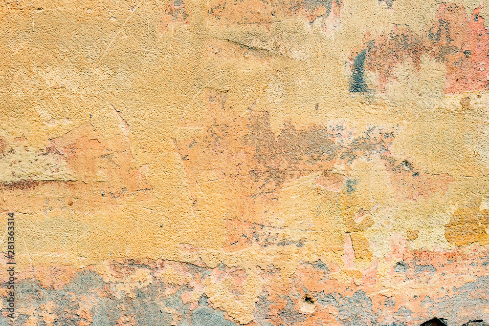 Fototapeta premium Texture of a concrete wall with cracks and scratches which can be used as a background