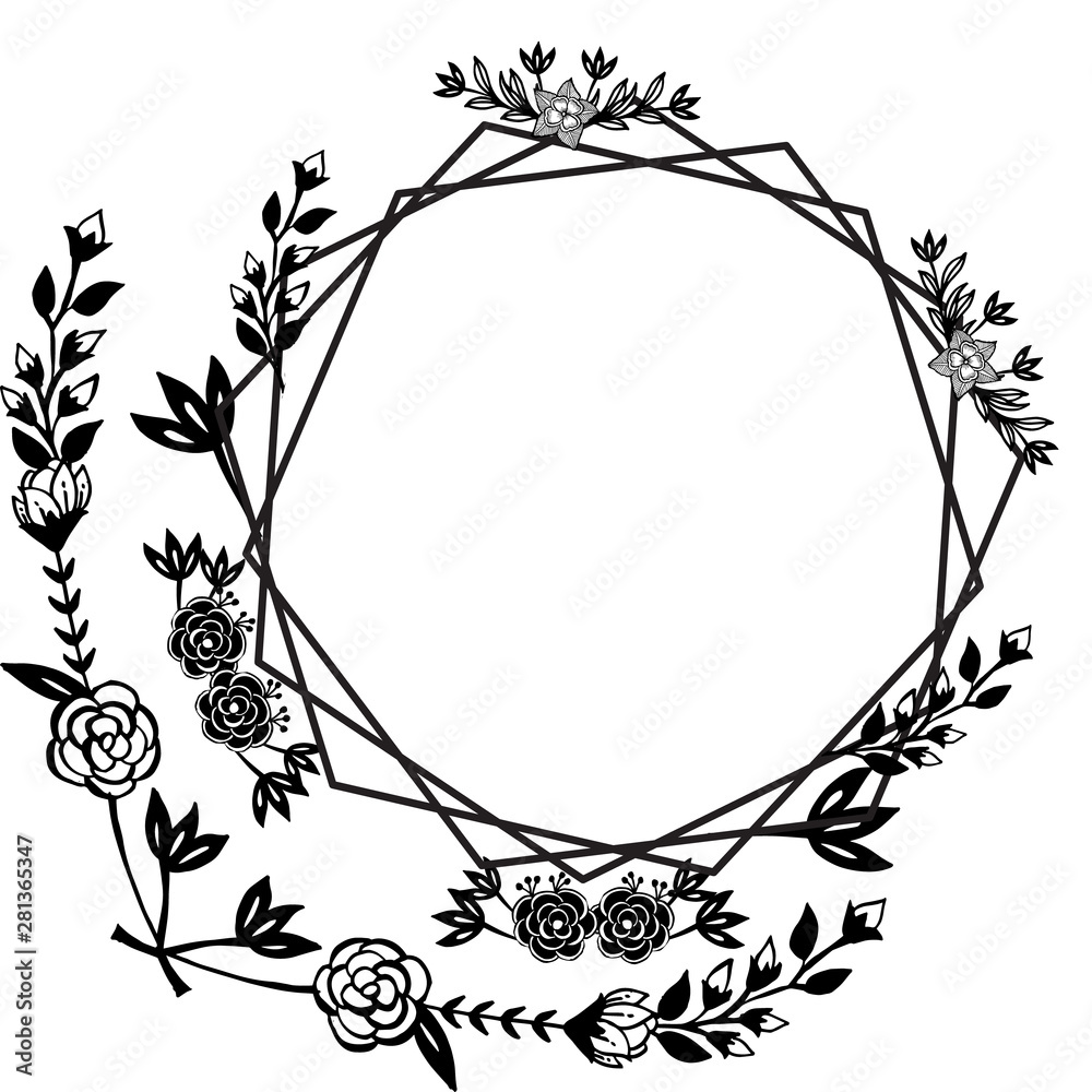 Shape of unique frame, pattern floral frame, ornate of greeting cards. Vector Shape of unique frame, pattern floral frame, ornate of greeting cards. Vector