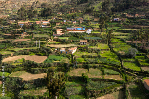 Andenes or platforms for agriculture in Peru