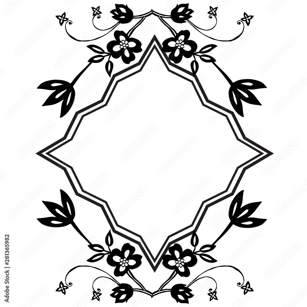 Template of invitation card, greeting card, beautiful floral frame, ornate of wallpaper. Vector