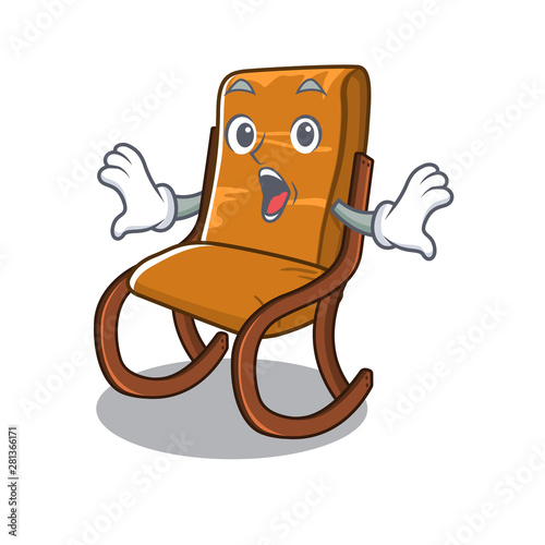 Surprised rocking chair in the cartoon shape