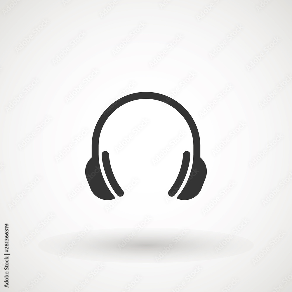 Headphone vector. Vector headphones icon. Black symbol. Isolated Flat Web Mobile Icon. Headphone vector. Vector headphones icon. Black symbol. Isolated Flat Web Mobile Icon.