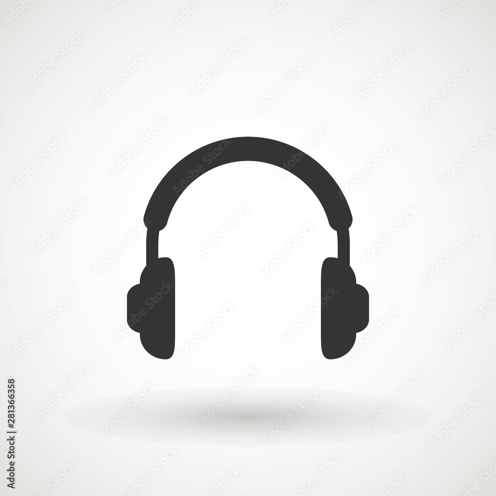 Headphone vector. Vector headphones icon. Black symbol. Isolated Flat Web Mobile Icon. Headphone vector. Vector headphones icon. Black symbol. Isolated Flat Web Mobile Icon.