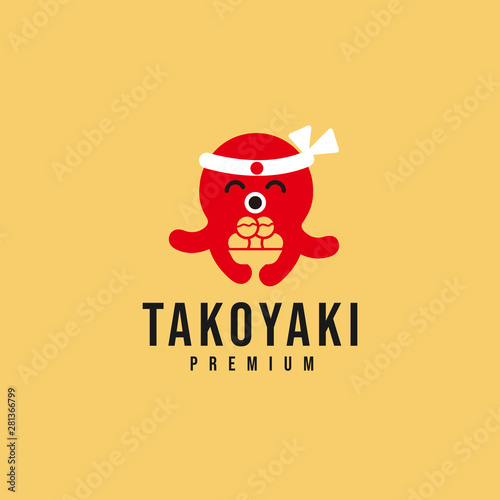 Принти на полотні takoyaki logo