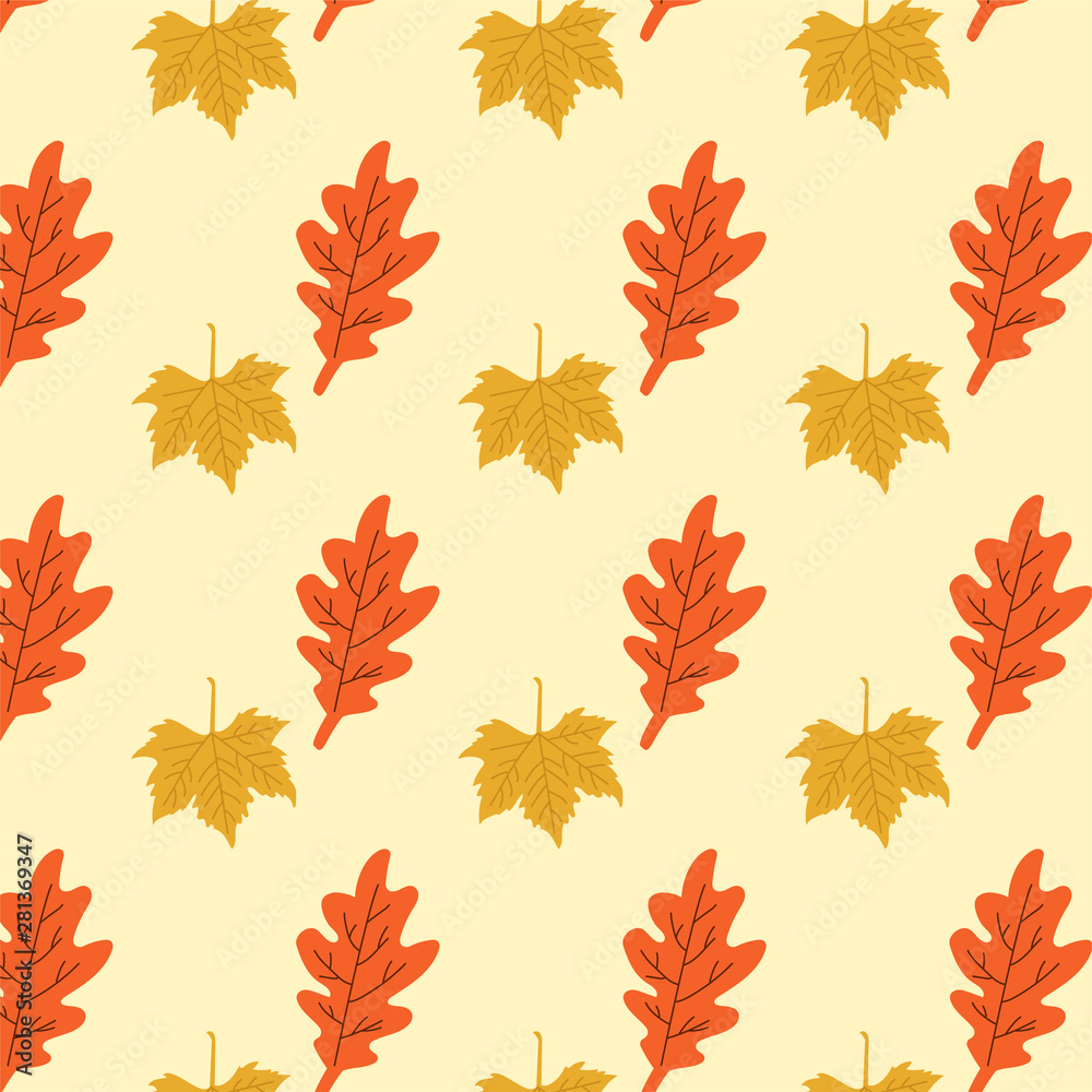 Illustration Autumn background design with maple leaf Illustration Autumn background design with maple leaf