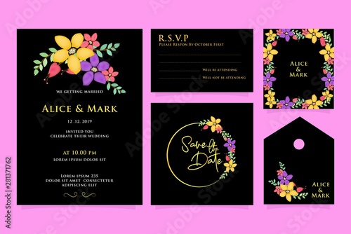 Black Premium invitation wedding templates