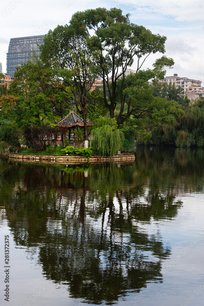 Green lake in Kunming, capital of Yunnan province of China