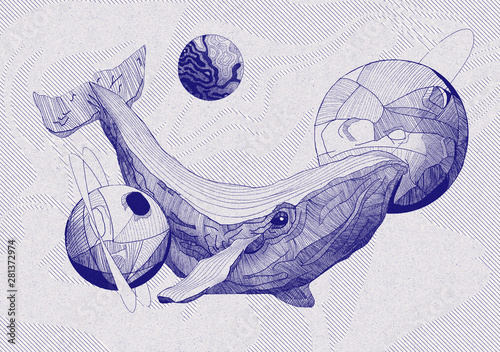 Baleine dans l'espace