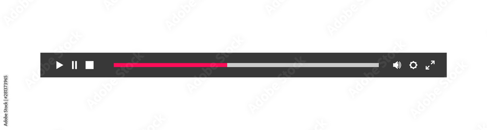 Vetor De Minimized Video Player Bar Or Audio Player Control Panel Do 