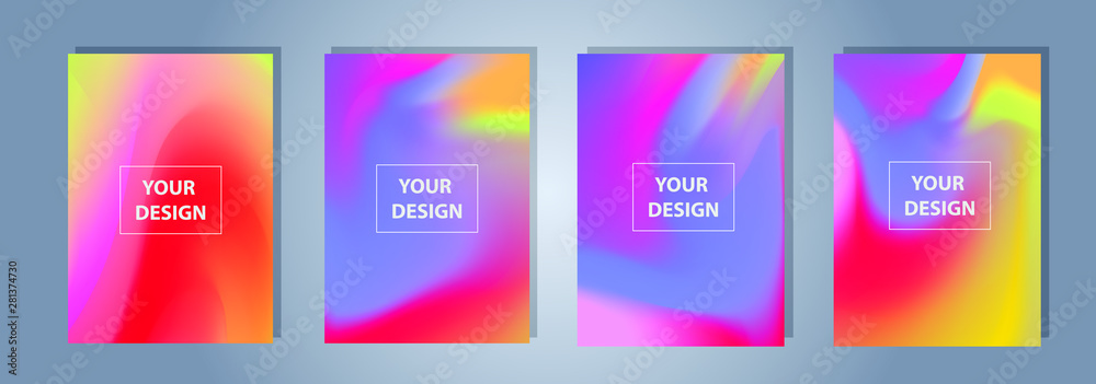 Set of Vector EPS 10 illustration Gradient Background Texture. Template for design, banner, flyer, business card, poster, wallpaper, brochure, smartphone screen, mobile app