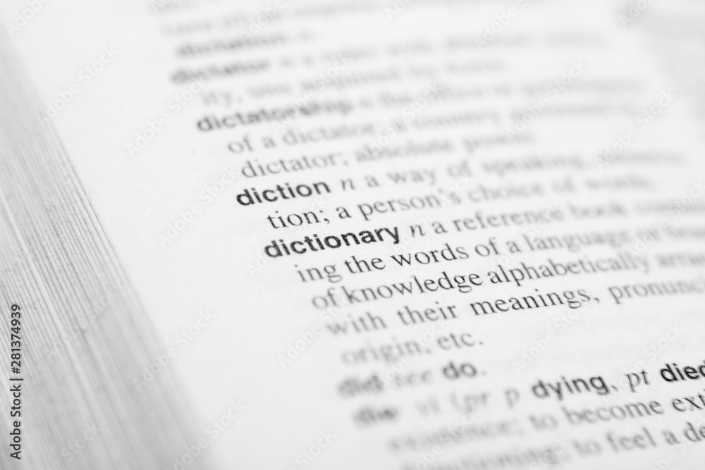 The definition of the word Dictionary The definition of the word Dictionary