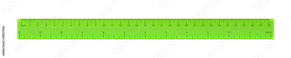 Engineer or architect plastic drafting ruler with an imperial and a metric units scale. Engineer or architect plastic drafting ruler with an imperial and a metric units scale.