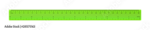 Engineer or architect plastic drafting ruler with an imperial and a metric units scale.