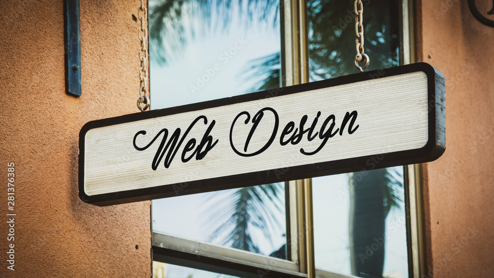 Fototapeta premium Street Sign to Web Design